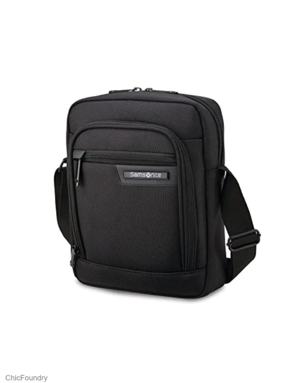 Padded RFID Crossbody Bag with Tablet Pocket, Adjustable Shoulder Strap